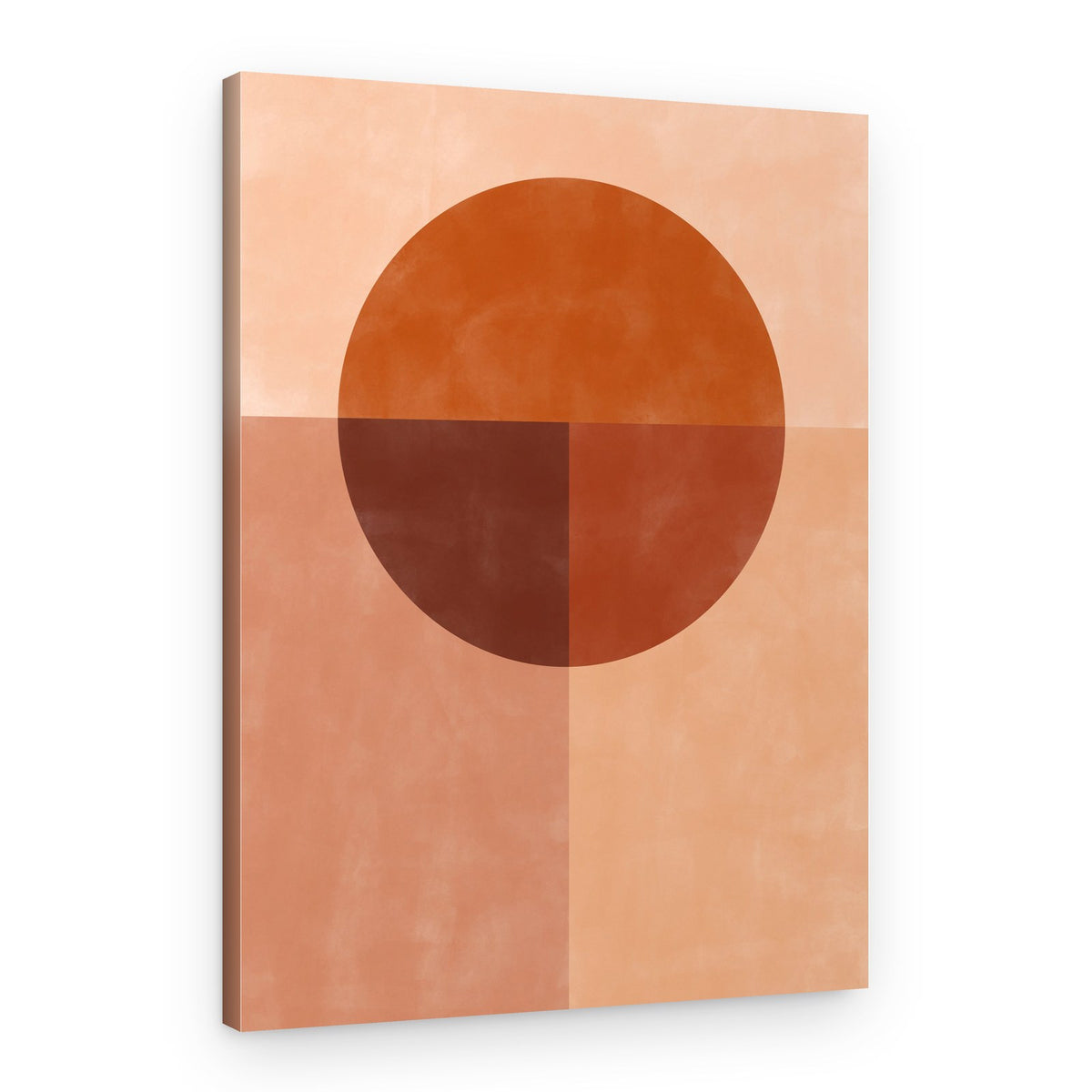 Earthy Geometric Circle – Canvas Print