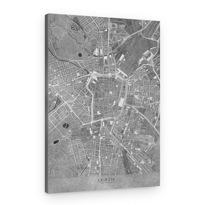 Vintage Leipzig Map – Canvas Print