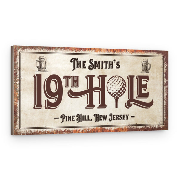 19th Hole Golf Canvas Print