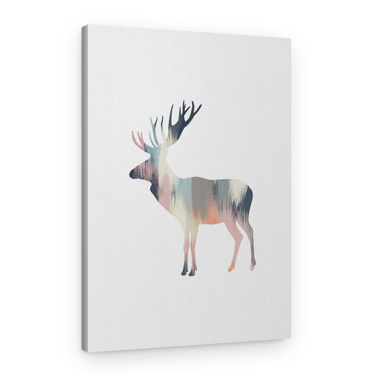 Colorful Brushstroke Deer – Canvas Print