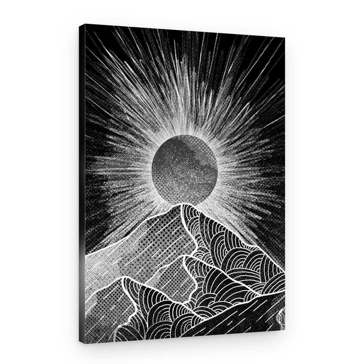 Dramatic Mountain Eclipse – Canvas Print