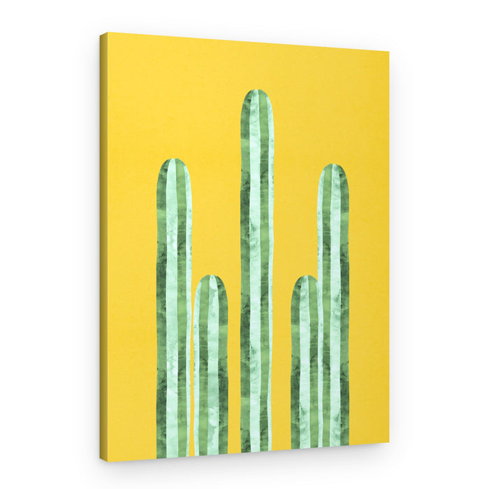 Striped Desert Cactus – Canvas Print
