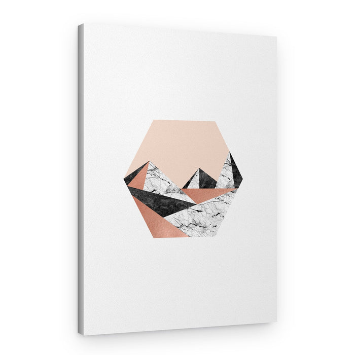 Geometric Marble Peaks – Canvas Print
