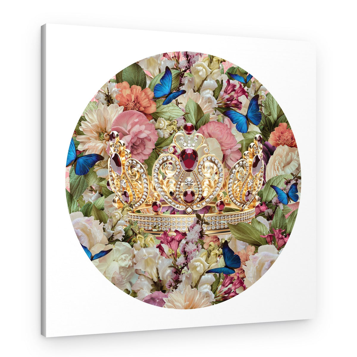Regal Floral Crown – Canvas Print
