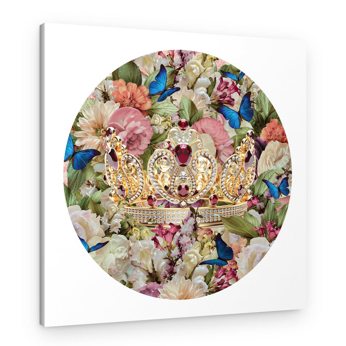 Regal Floral Crown – Canvas Print