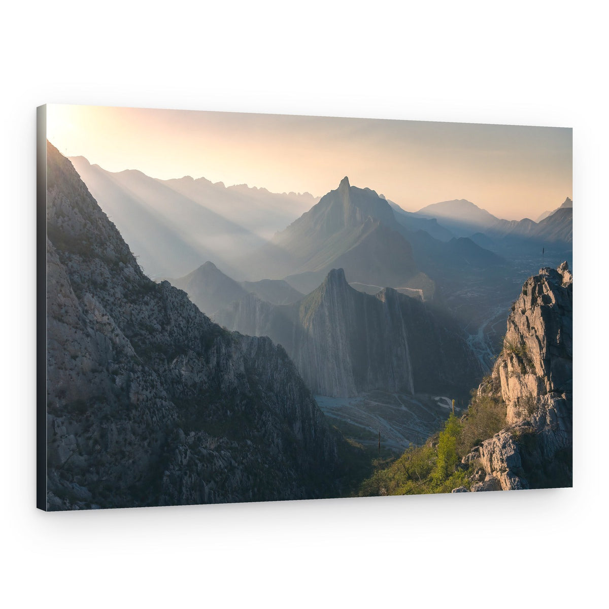 Mountain Light Rays – Canvas Print