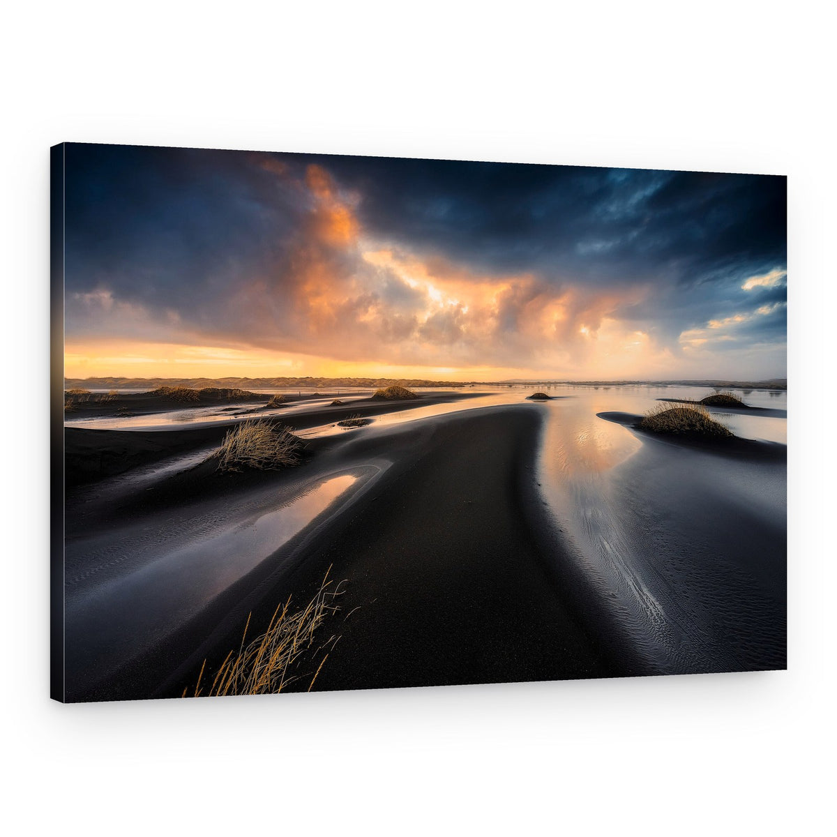 Golden Hour River Reflections – Canvas Print