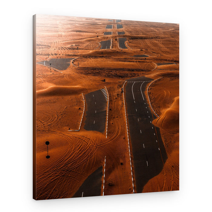 Roads Through Sand Dunes – Canvas Print