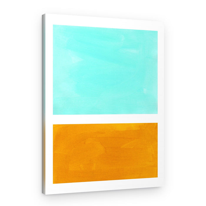 Aqua Orange Texture – Canvas Print