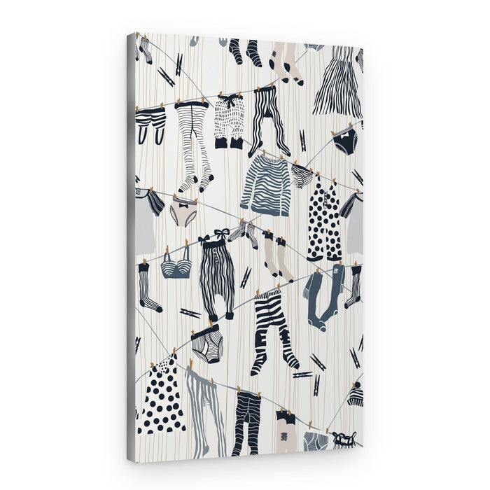 Whimsical Laundry Day – Canvas Print