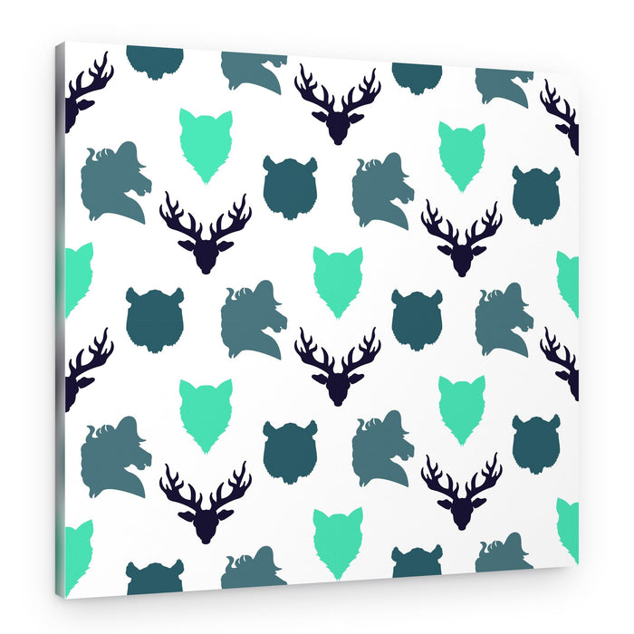 Wild Animal Silhouettes – Canvas Print