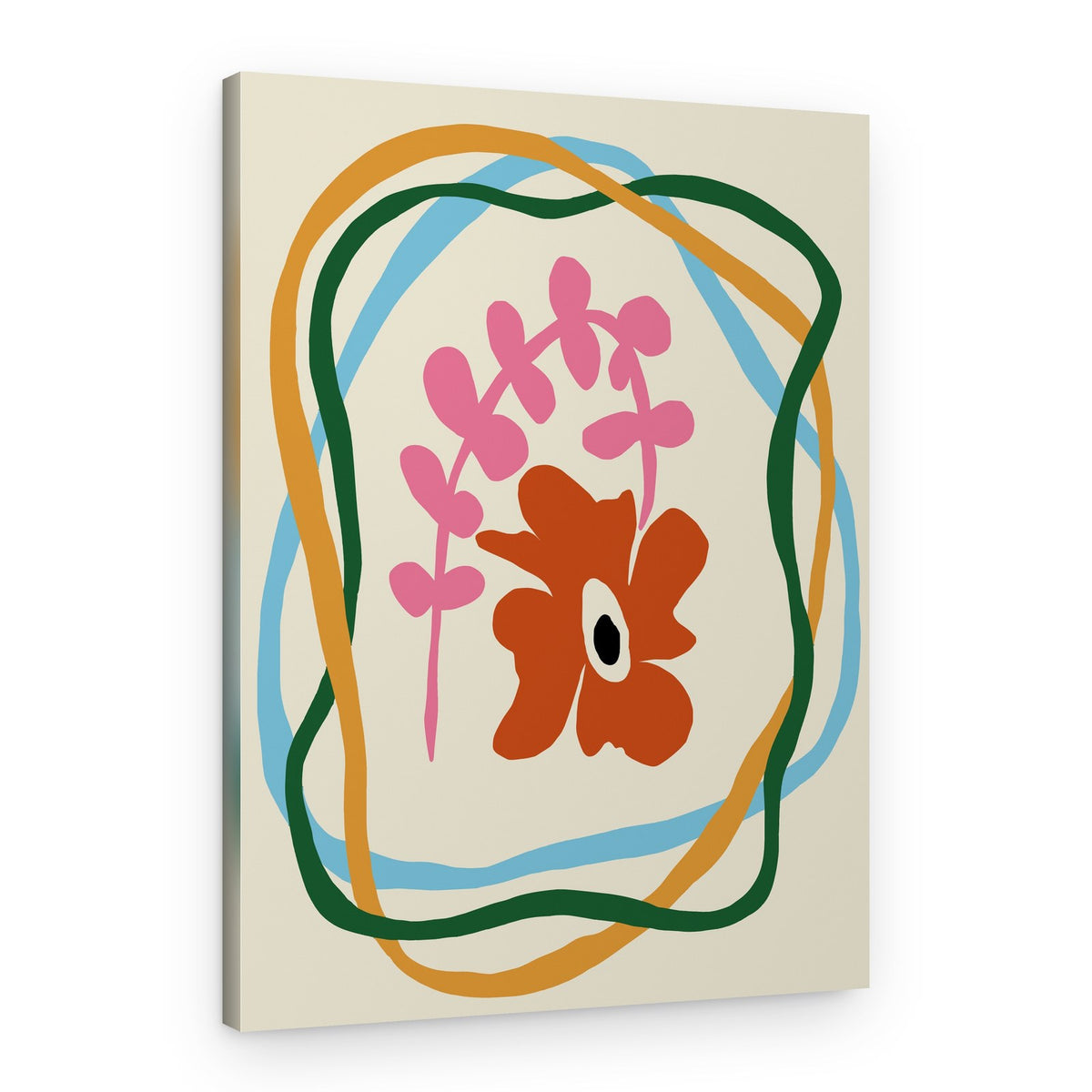 Modern Abstract Floral – Canvas Print