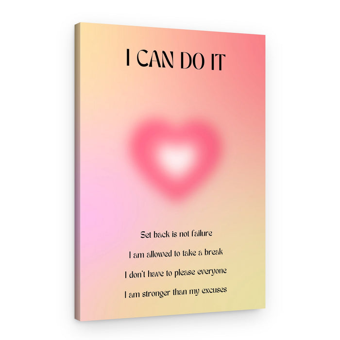 Uplifting Heart Affirmations – Canvas Print