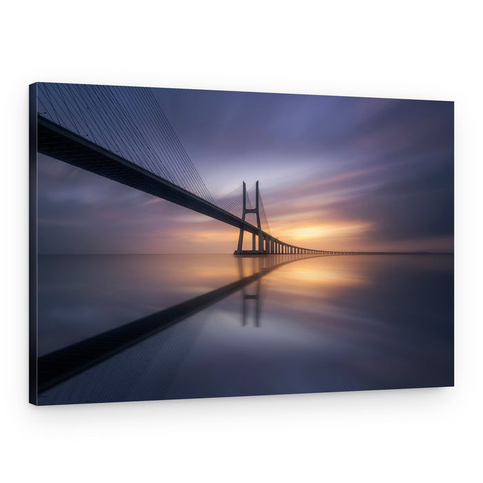Long Bridge Sunset Reflection – Canvas Print