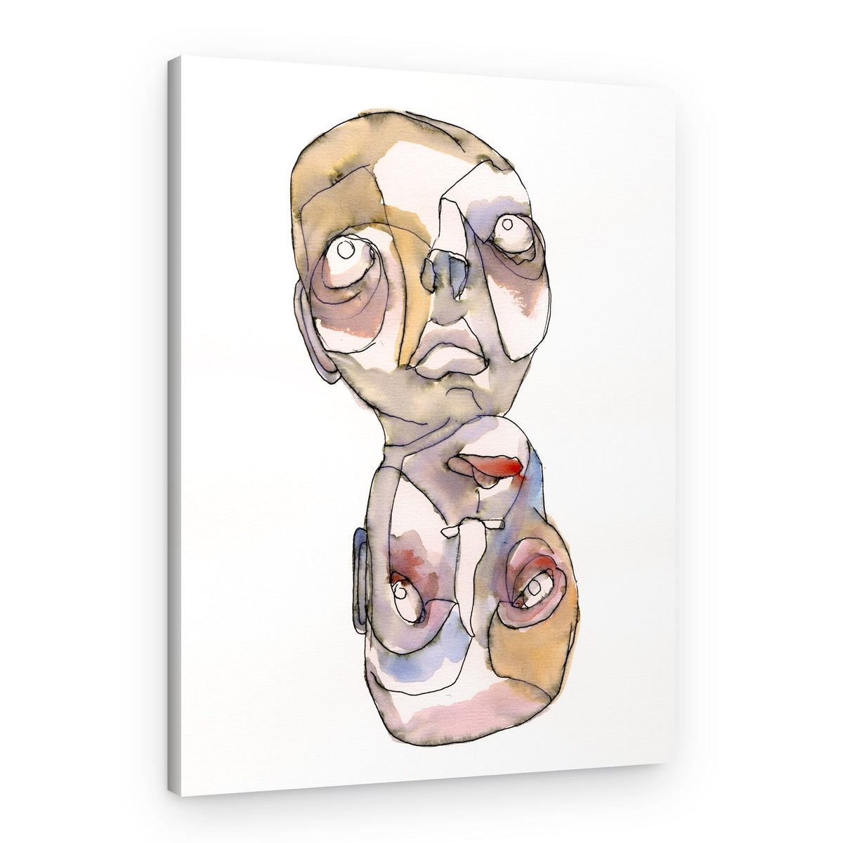 Abstract Duality Faces – Canvas Print