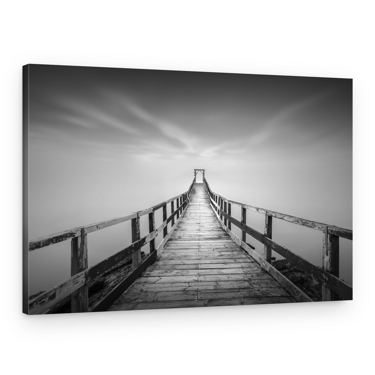Misty Ocean Pier – Canvas Print