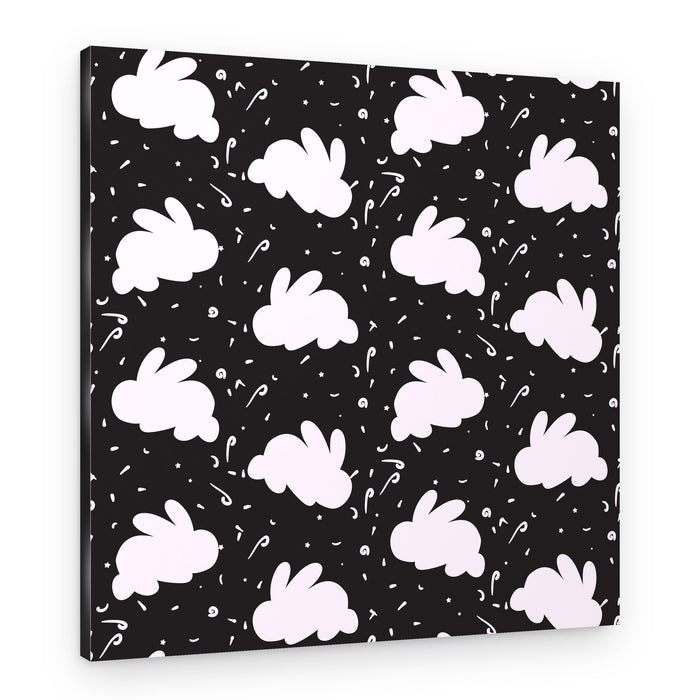 Cute Bunny Pattern – Canvas Print