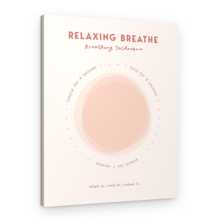 Relaxing Breathing Technique Guide – Canvas Print