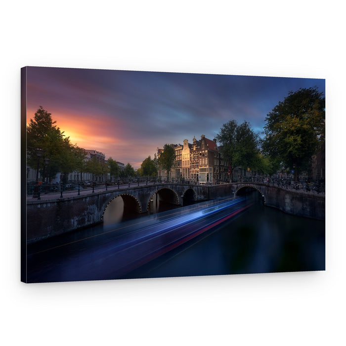 Amsterdam Twilight Trails – Canvas Print