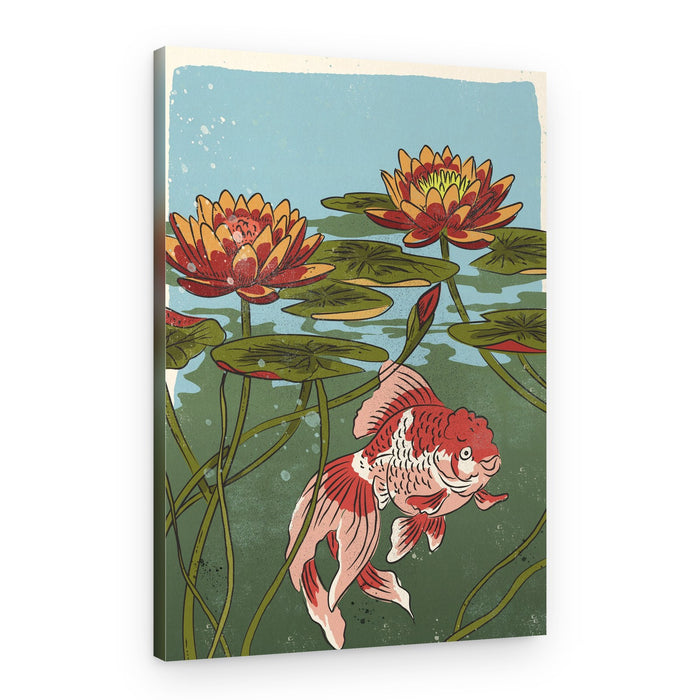 Goldfish Lily Pond – Canvas Print