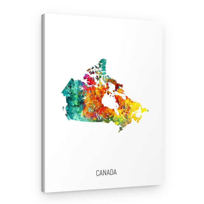 Vibrant Canada Map – Canvas Print