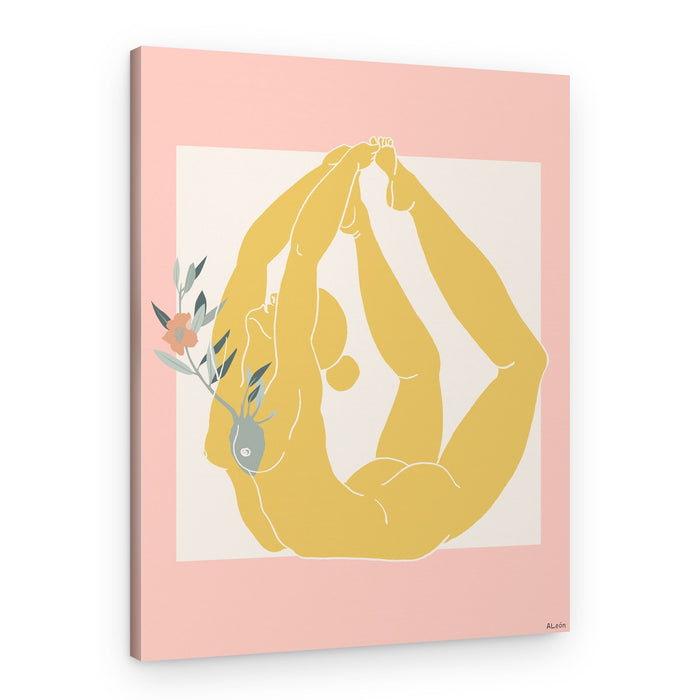 Nude Yoga Bloom – Canvas Print
