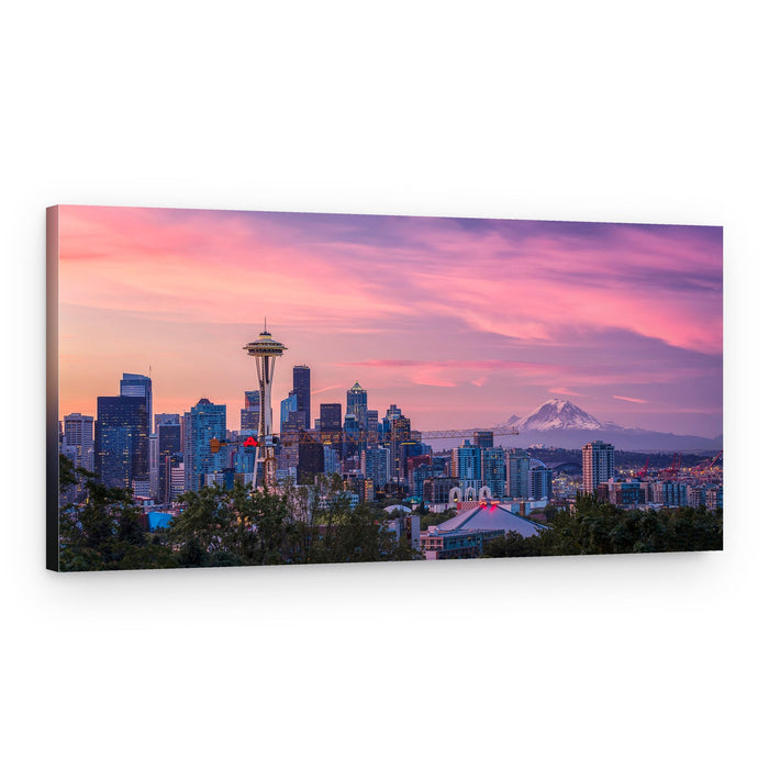 Seattle Sunset Cityscape – Canvas Print