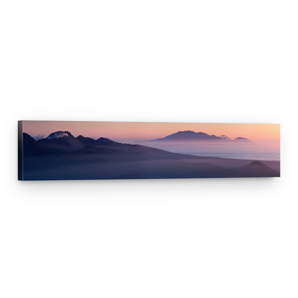 Misty Coastal Peaks – Canvas Print