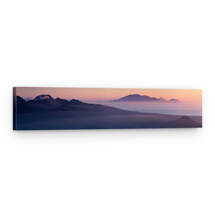 Misty Coastal Peaks – Canvas Print