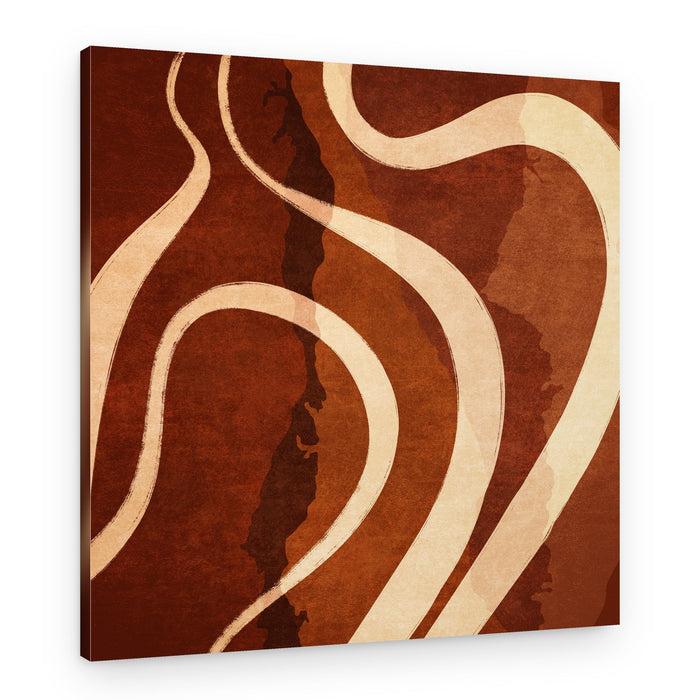 Curved Earth Tones – Canvas Print