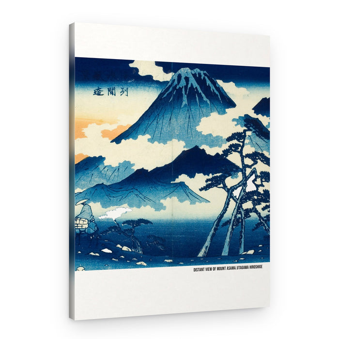 Distant View of Mount Asama In the Shinshu District – Canvas Print