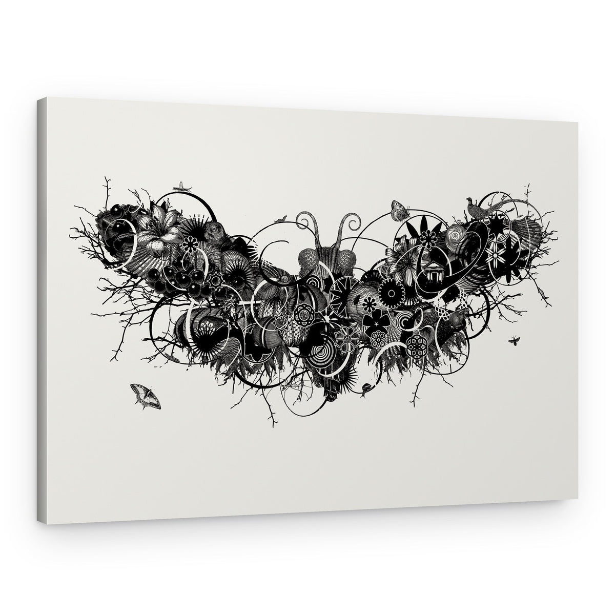 Intricate Steampunk Moth – Canvas Print