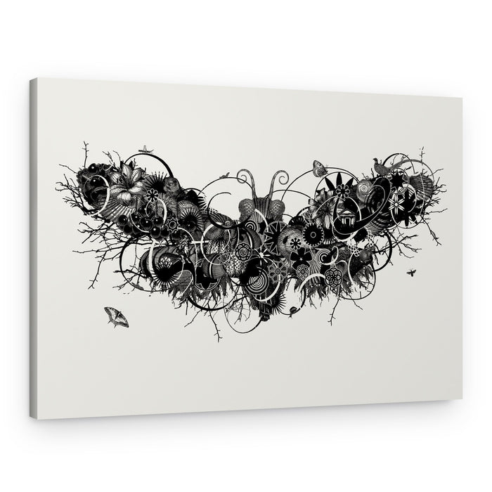 Intricate Steampunk Moth – Canvas Print