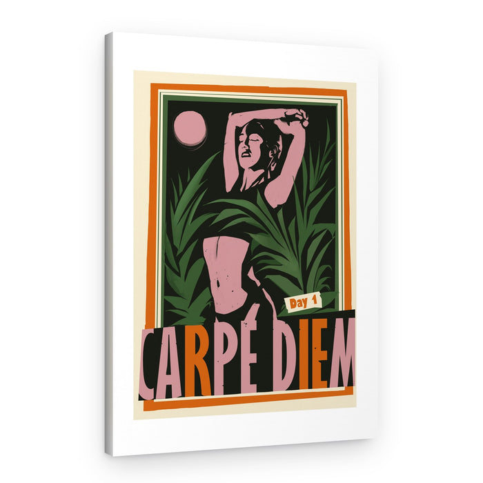 Carpe Diem Tropical Woman – Canvas Print