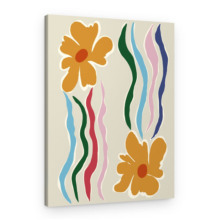 Organic Abstract Flowers – Canvas Print