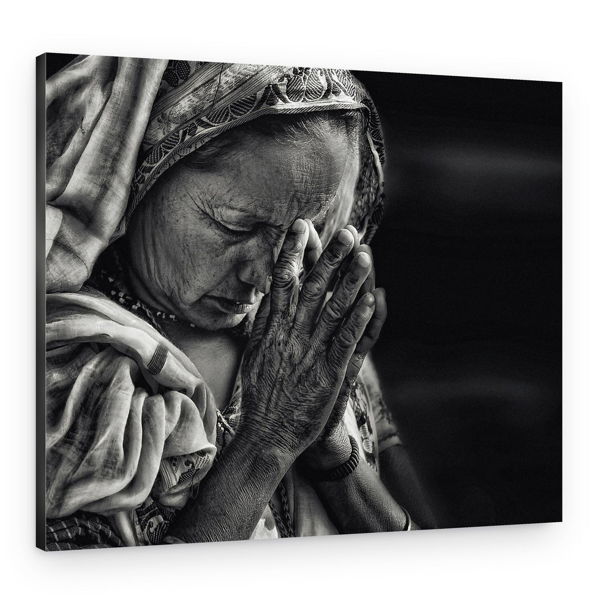 Praying Hands Portrait – Canvas Print