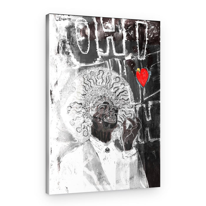 Stylish Skull Heart – Canvas Print