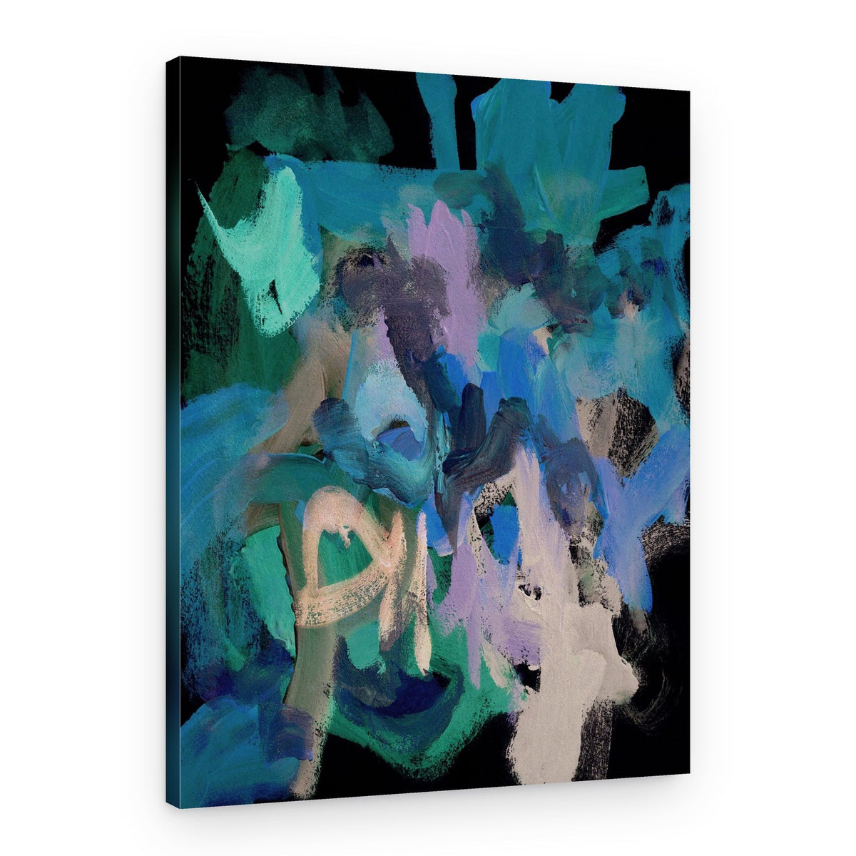 Vibrant Blue Gestures – Canvas Print