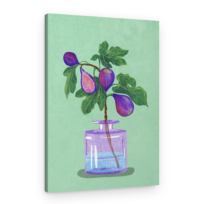 Figs Branch In Vase – Canvas Print