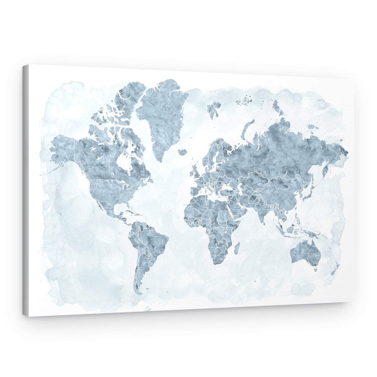 Icy World Map – Canvas Print