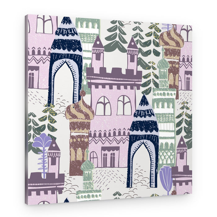 Colorful Fantasy Castles – Canvas Print