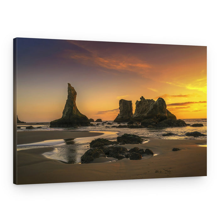Sunset Sea Stacks – Canvas Print