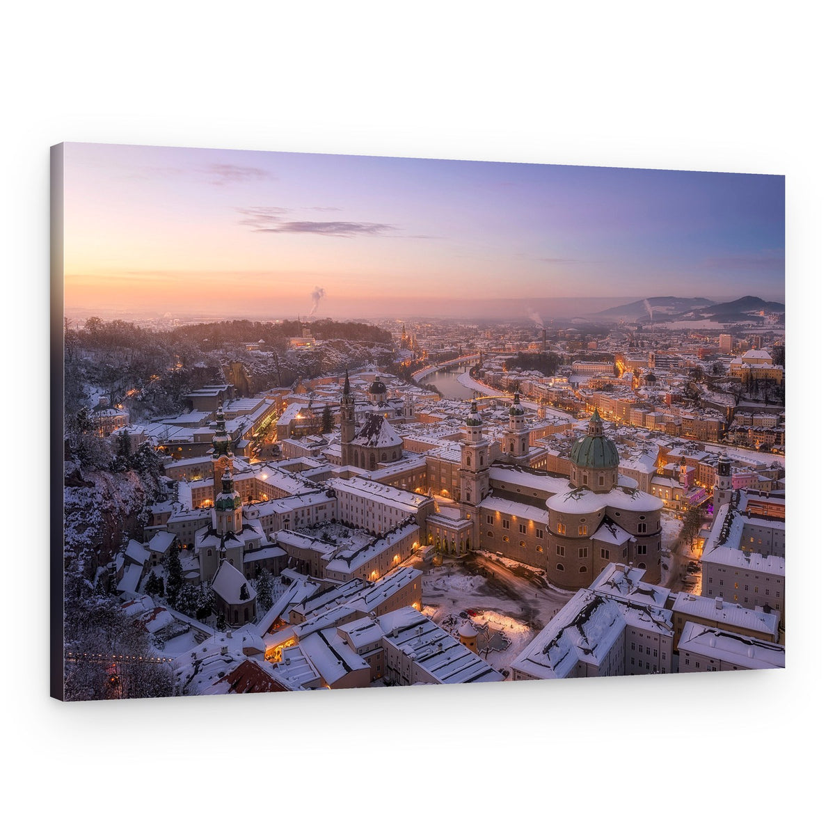 Salzburg Winter Twilight – Canvas Print