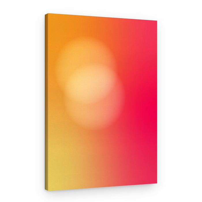 Pink Orange Bokeh Glow – Canvas Print