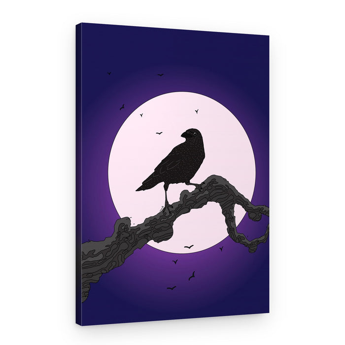 Mystical Raven Moon – Canvas Print