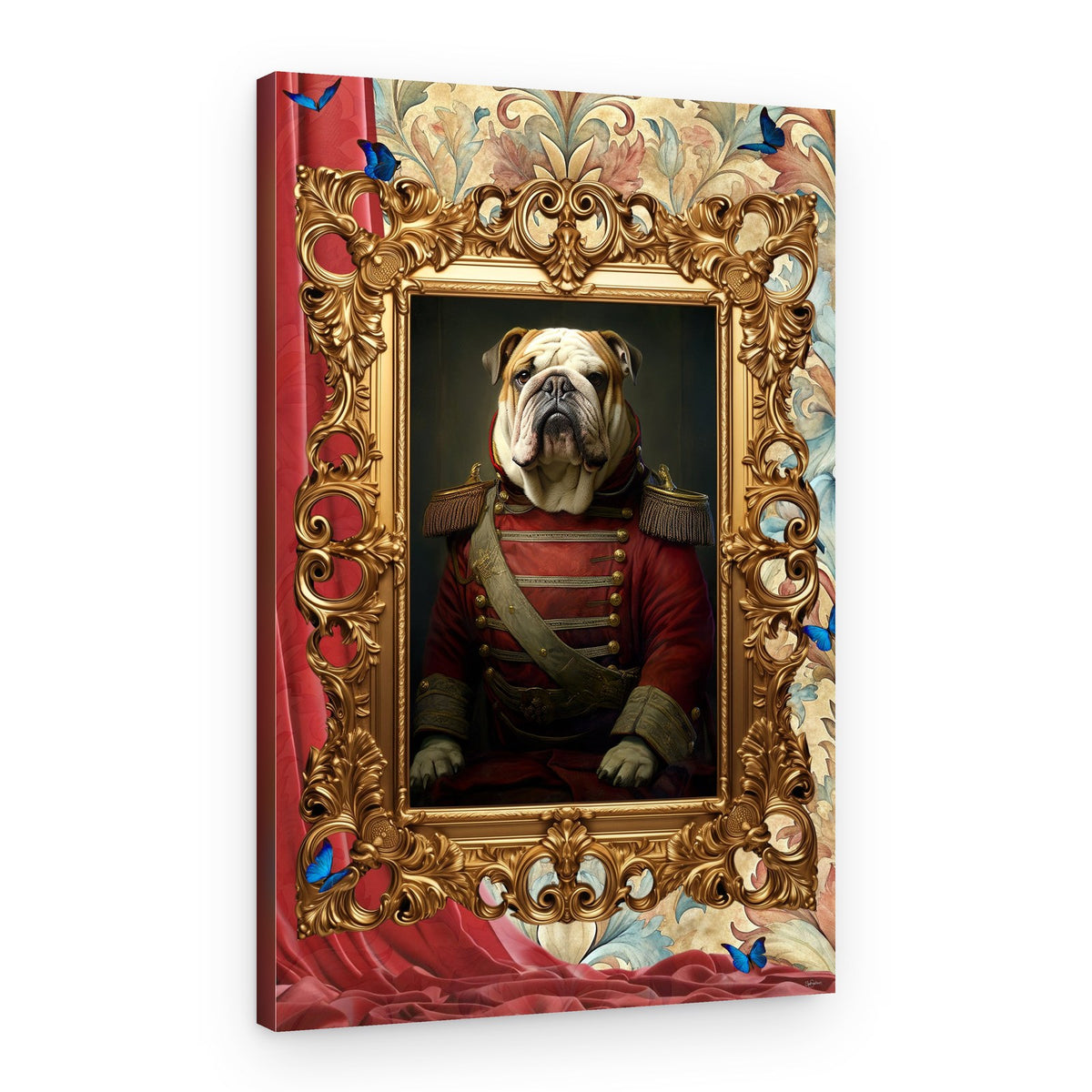 Bulldog General Portrait – Canvas Print