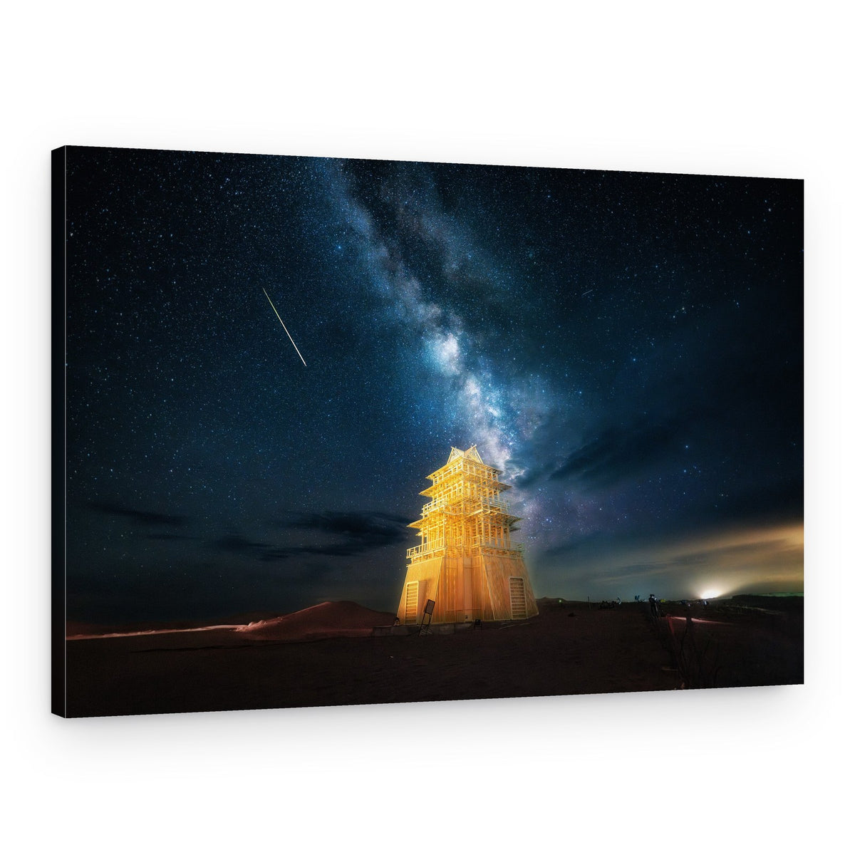 Milky Way Temple Night – Canvas Print