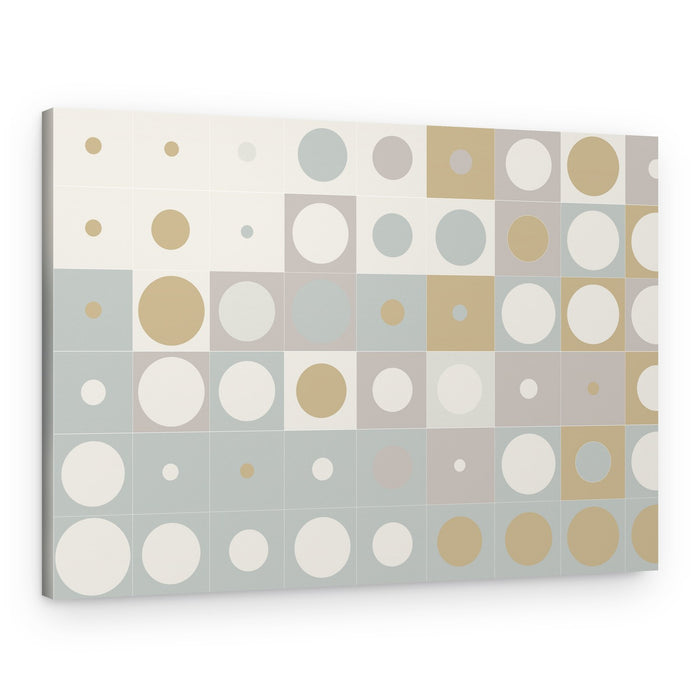Muted Geometric Circles – Canvas Print