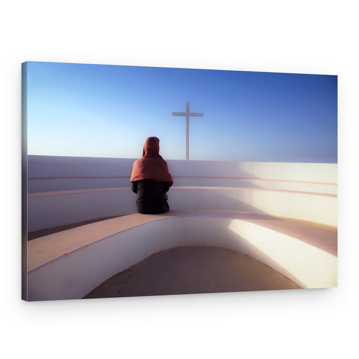 Contemplating the Cross – Canvas Print