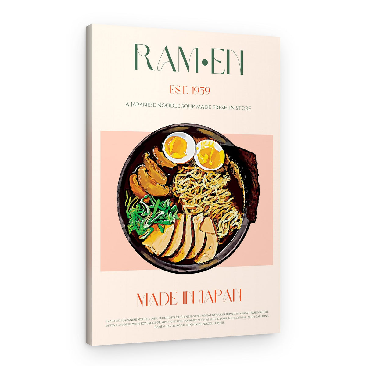 Japanese Ramen Bowl – Canvas Print